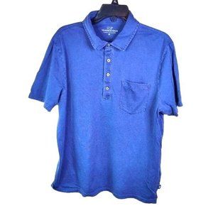 Vineyard Vines Blue Pocket Lightweight Polo Pima Cotton Size Medium M
